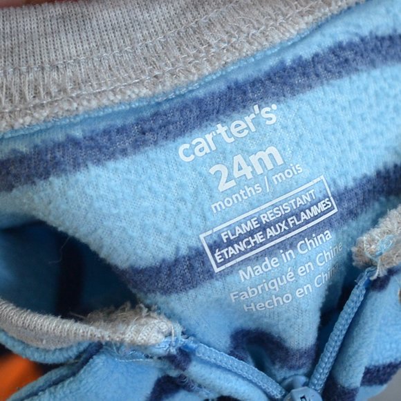 Carter's Fleece One-Piece Onesie Pajamas Set Bundle Size 24 Months - Picture 3 of 3